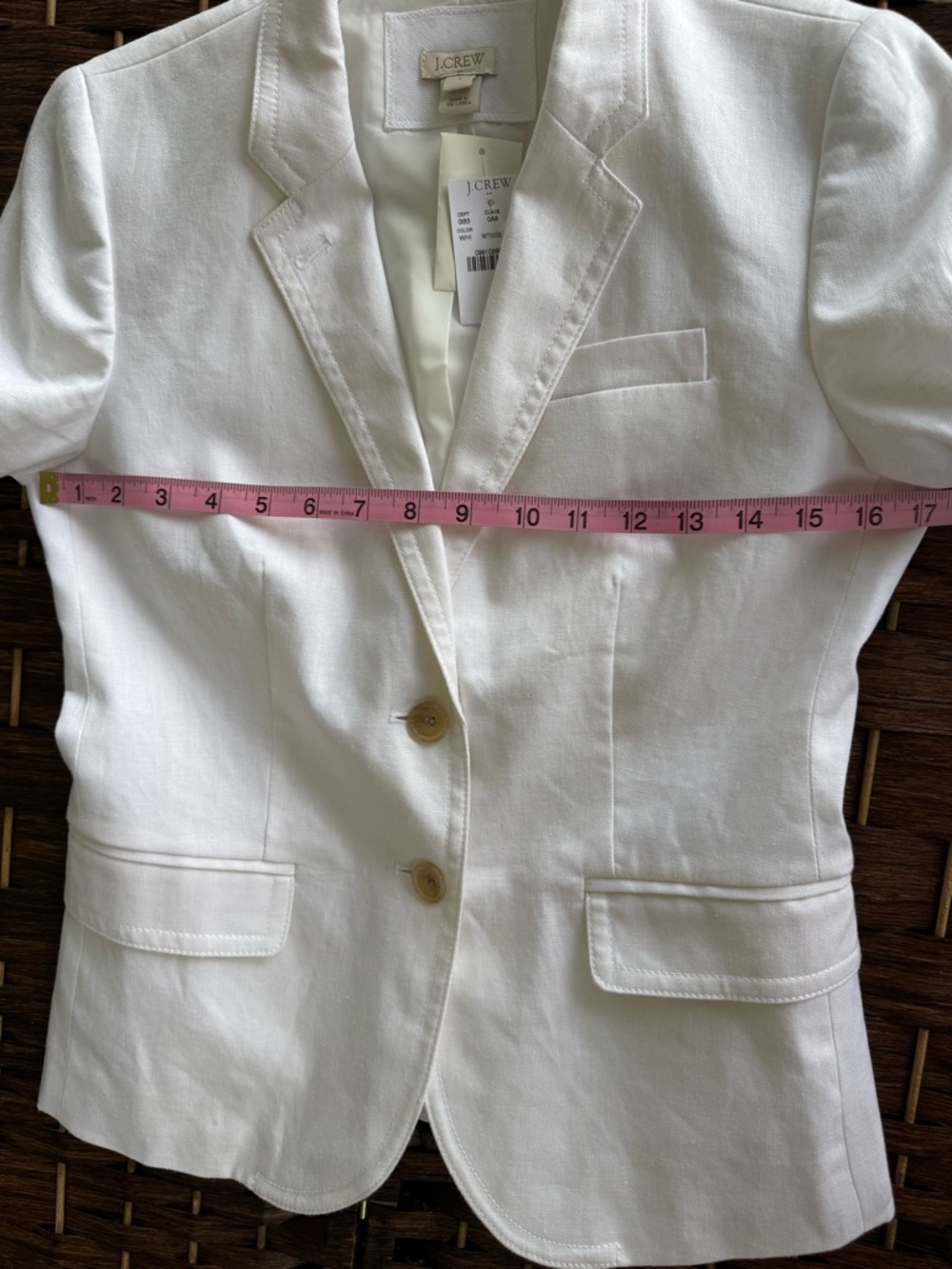 J. Crew Women's Cream Linen Single-Breasted Blazer - Picture 14 of 16